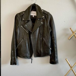 Derek Lam 10 Crosby Pebbled Leather Jacket